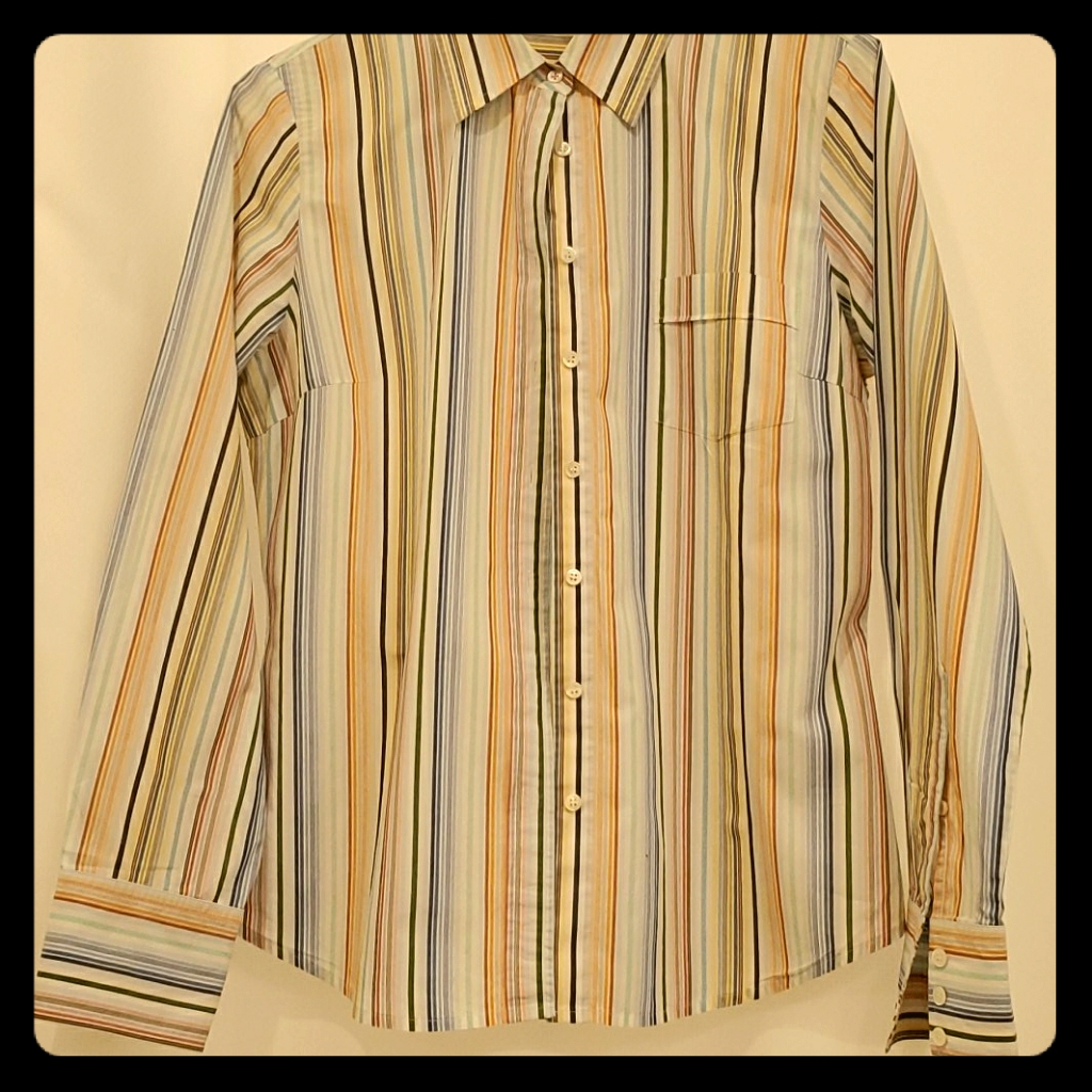 J.Crew Multi-Stripe Collared Button Down